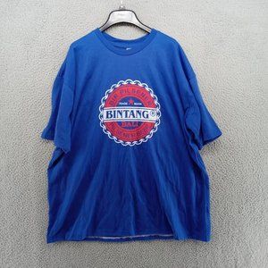 Bintang Pilsener Beer Shirt‎ Mens XXL Blue Logo Bali Alcohol Brand Asian